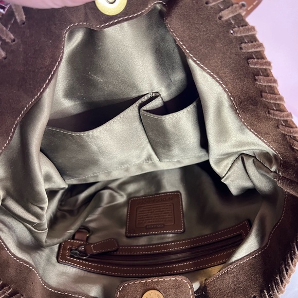 Coach Vintage Poppy For Peace Suede Tote Limited Edition - Picture 15 of 15